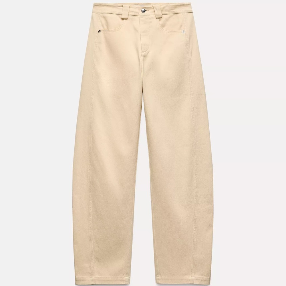 Zara Cream Straight Leg Pants